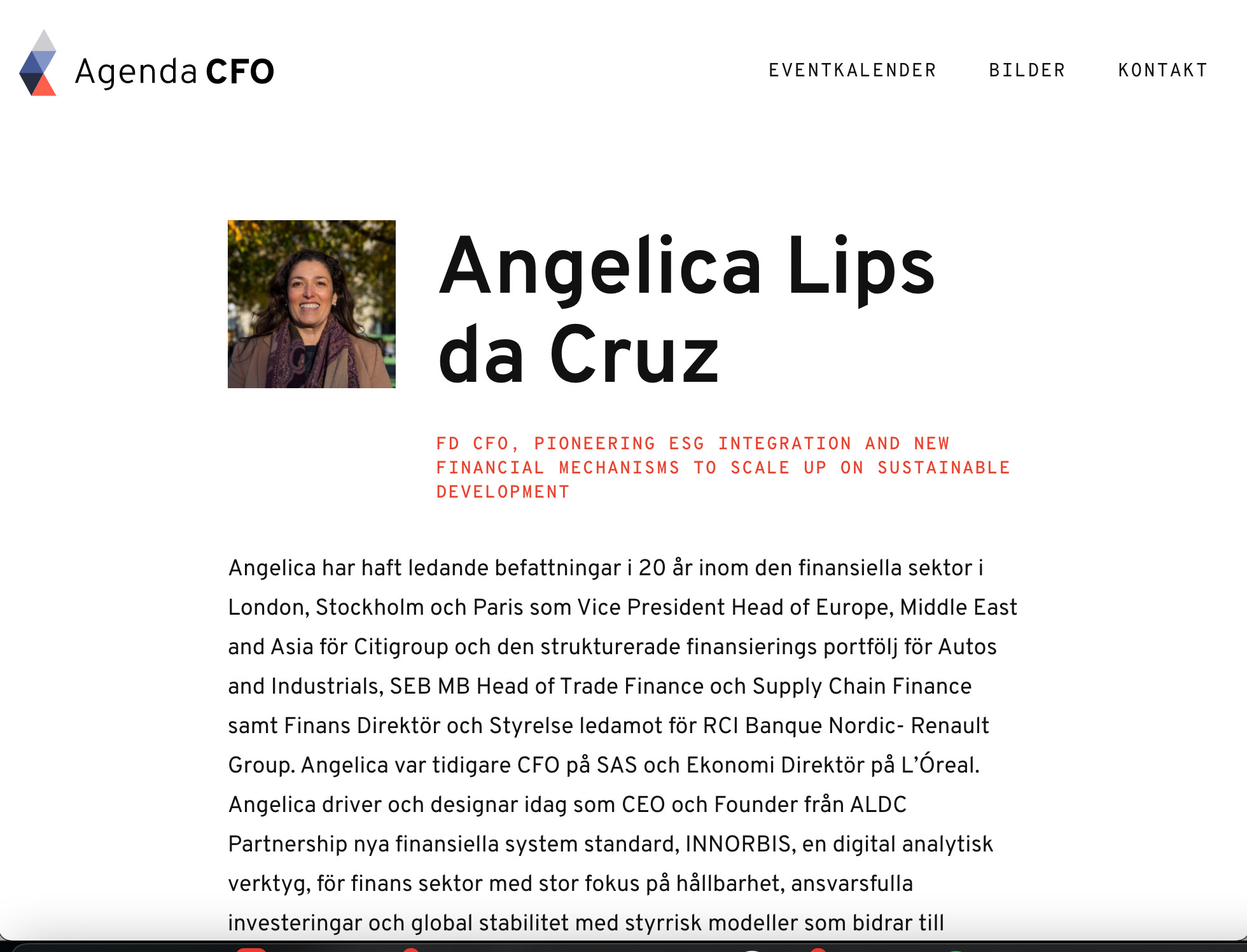 Angelica Lips da Cruz - Grundare och CFO av Innorbis